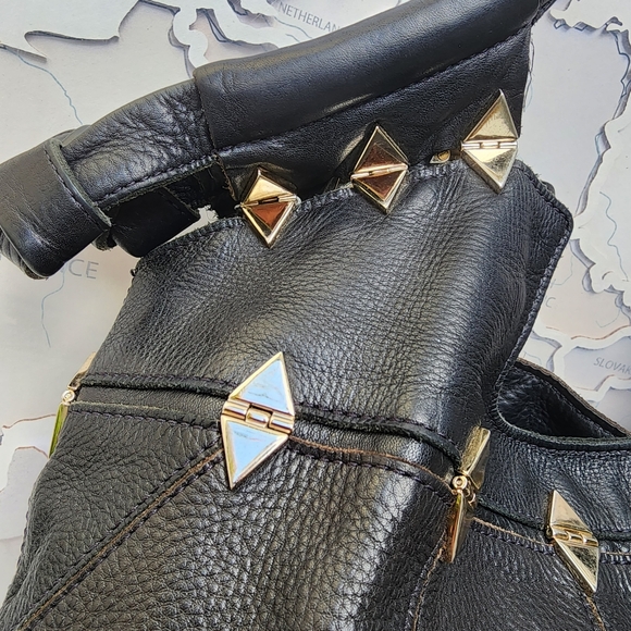 Foley+Corinna Dumonde Mid City Large Leathe Hobo Tote Black - Picture 11 of 14